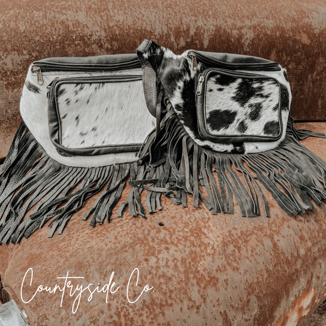 Austin Cowhide Sling Fesitval Bag Fanny Pack by Countryside Co.