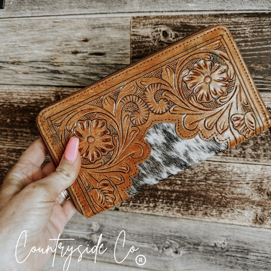Leather womens wallet