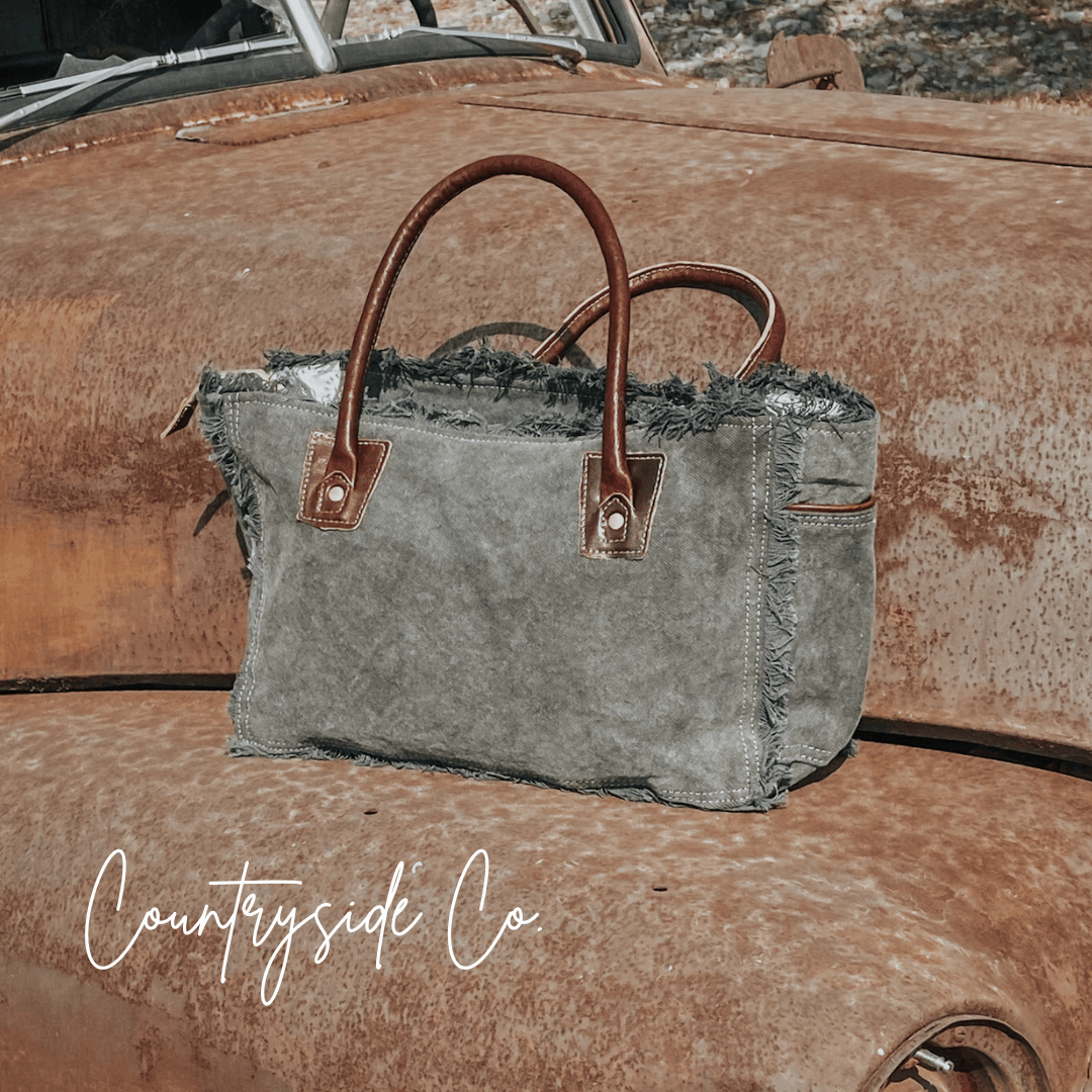 Lone Star Tooled Leather Cowhide Tote