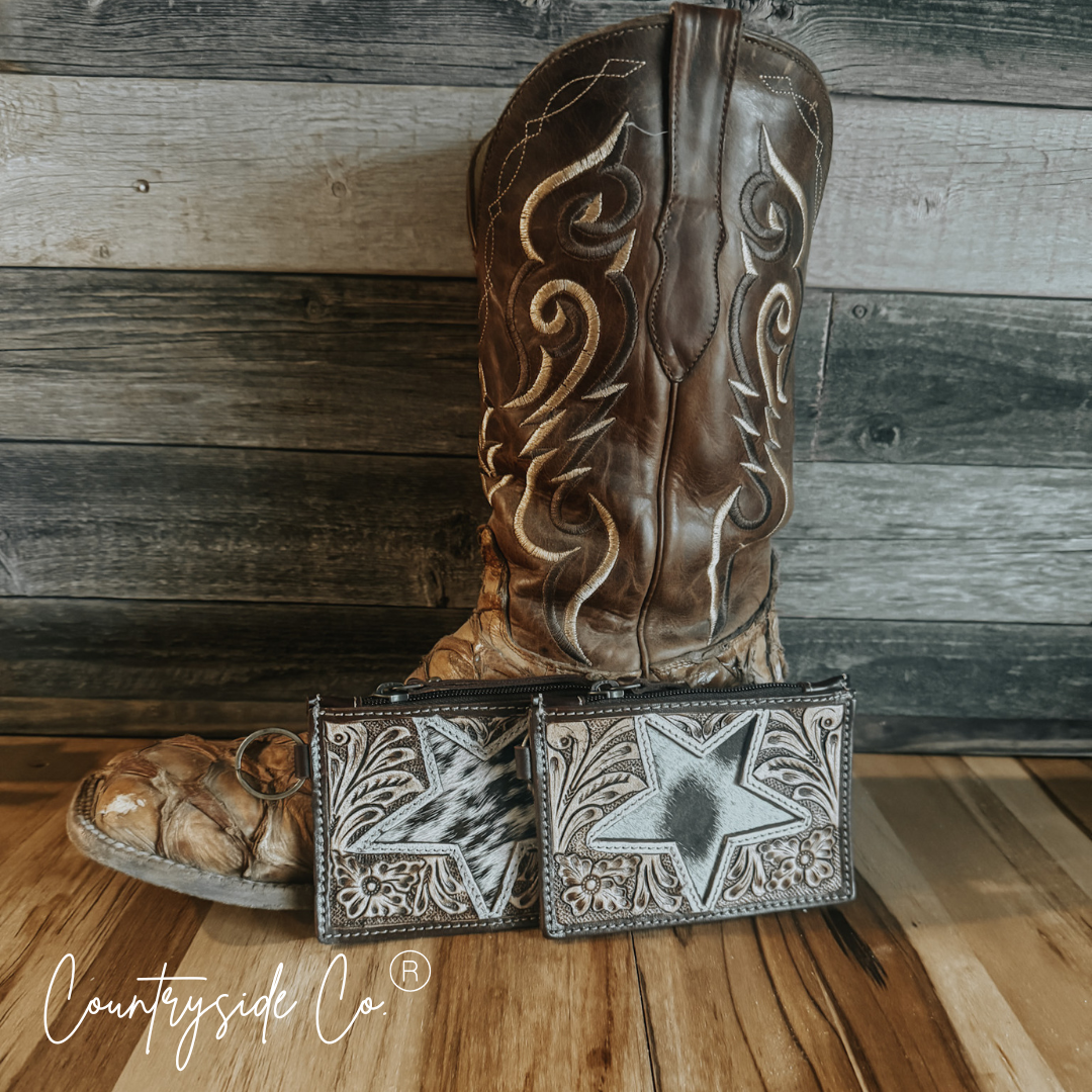 Star Cowhide Keychain Wallet by Countryside Co.