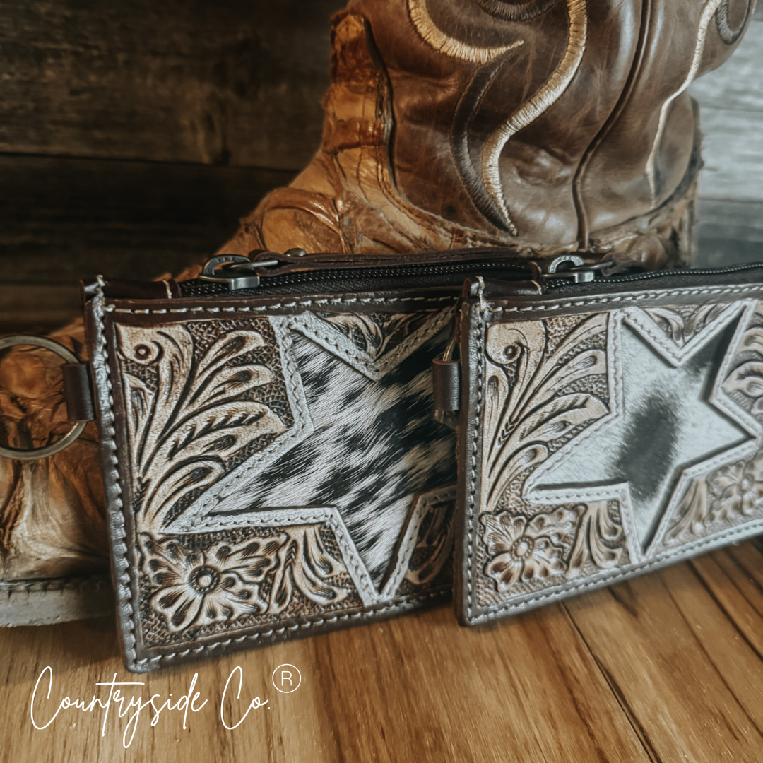 Star Cowhide Keychain Wallet by Countryside Co.