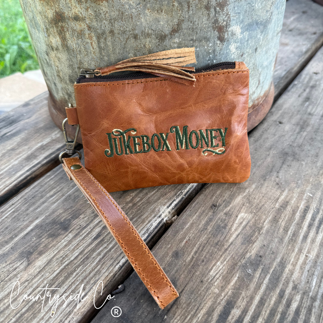 Jukebox Money Wristlet Pouch