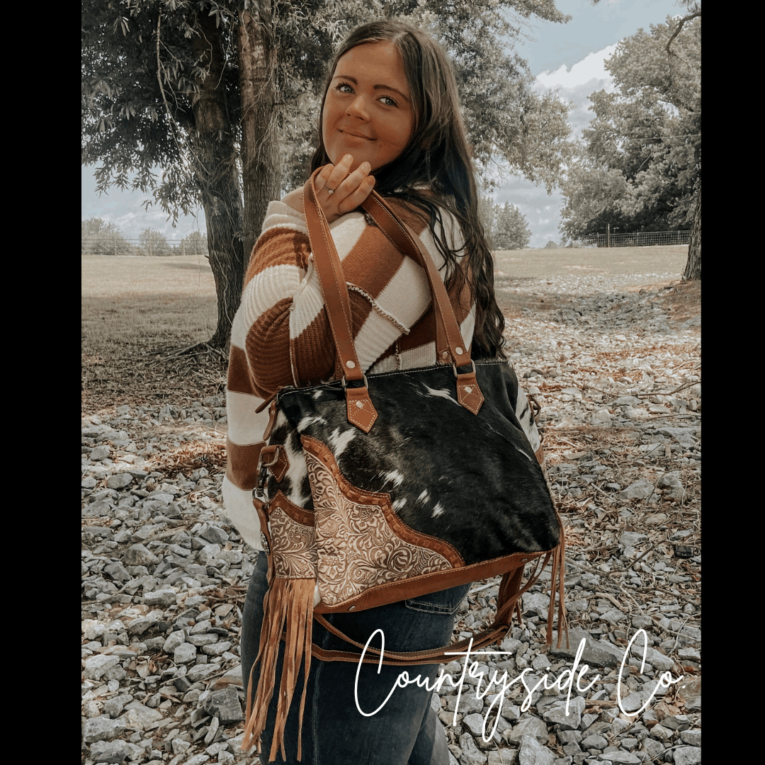 Laredo Cowhide Tooled Leather Concealed Carry Bag