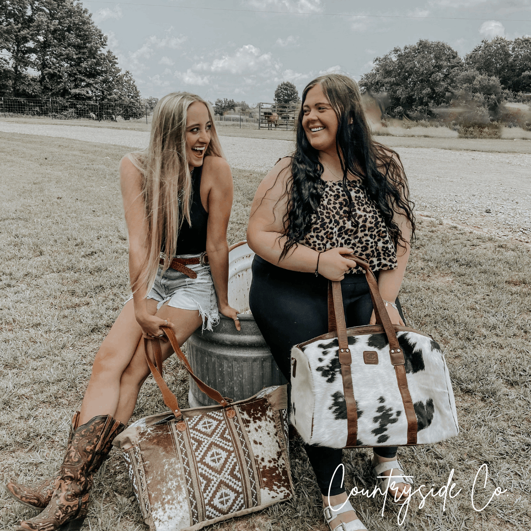 Elisa Cowhide Weekender Bag