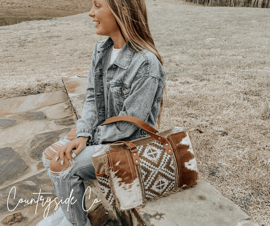 Elisa Cowhide Small Tote Bag