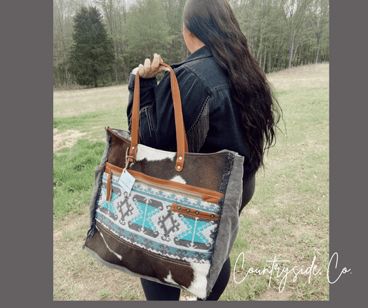 Isabela Cowhide Weekender Bag