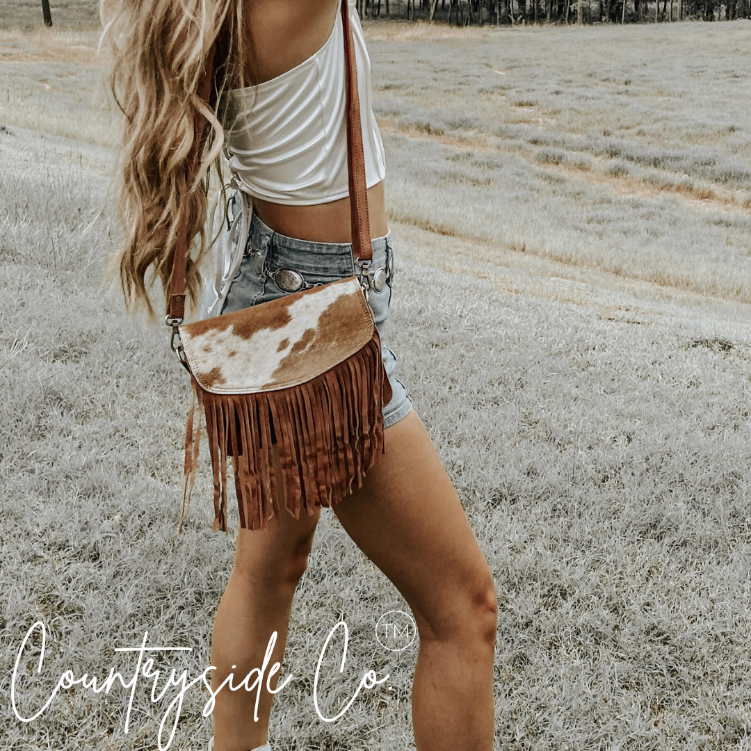 Fringe top purse