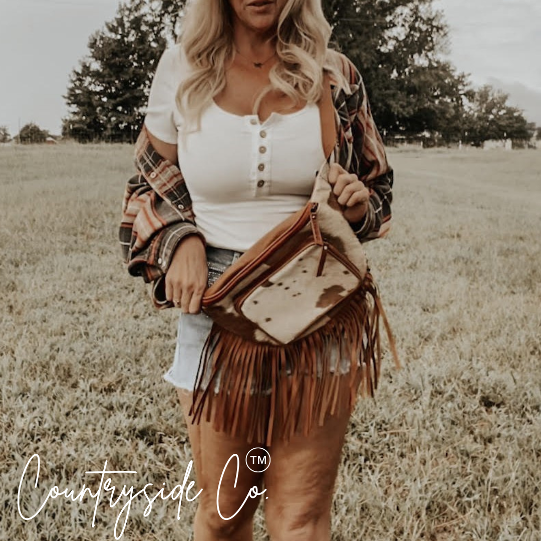 leather sling festival bag