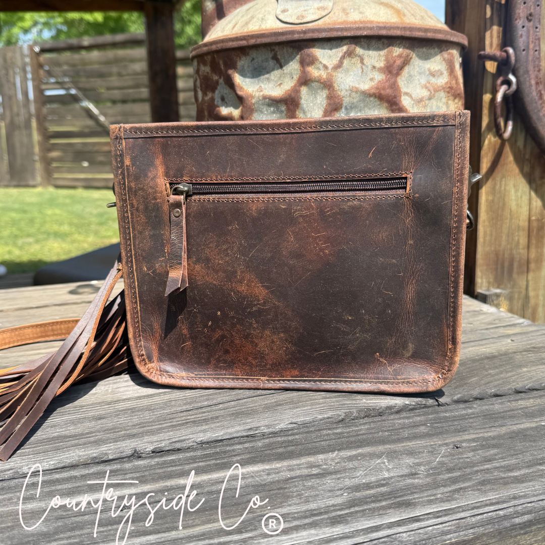 The Showdown Tooled Leather Purse