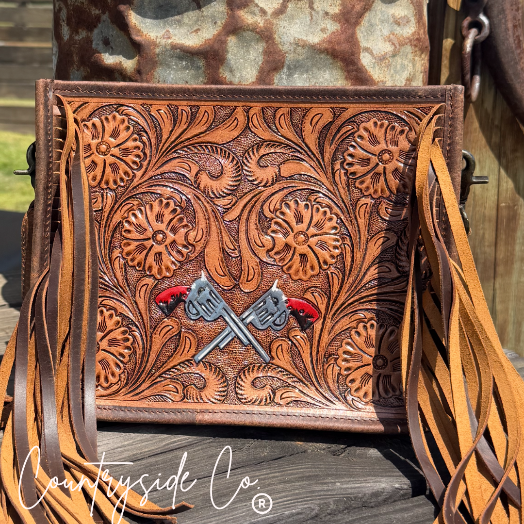 The Showdown Tooled Leather Purse