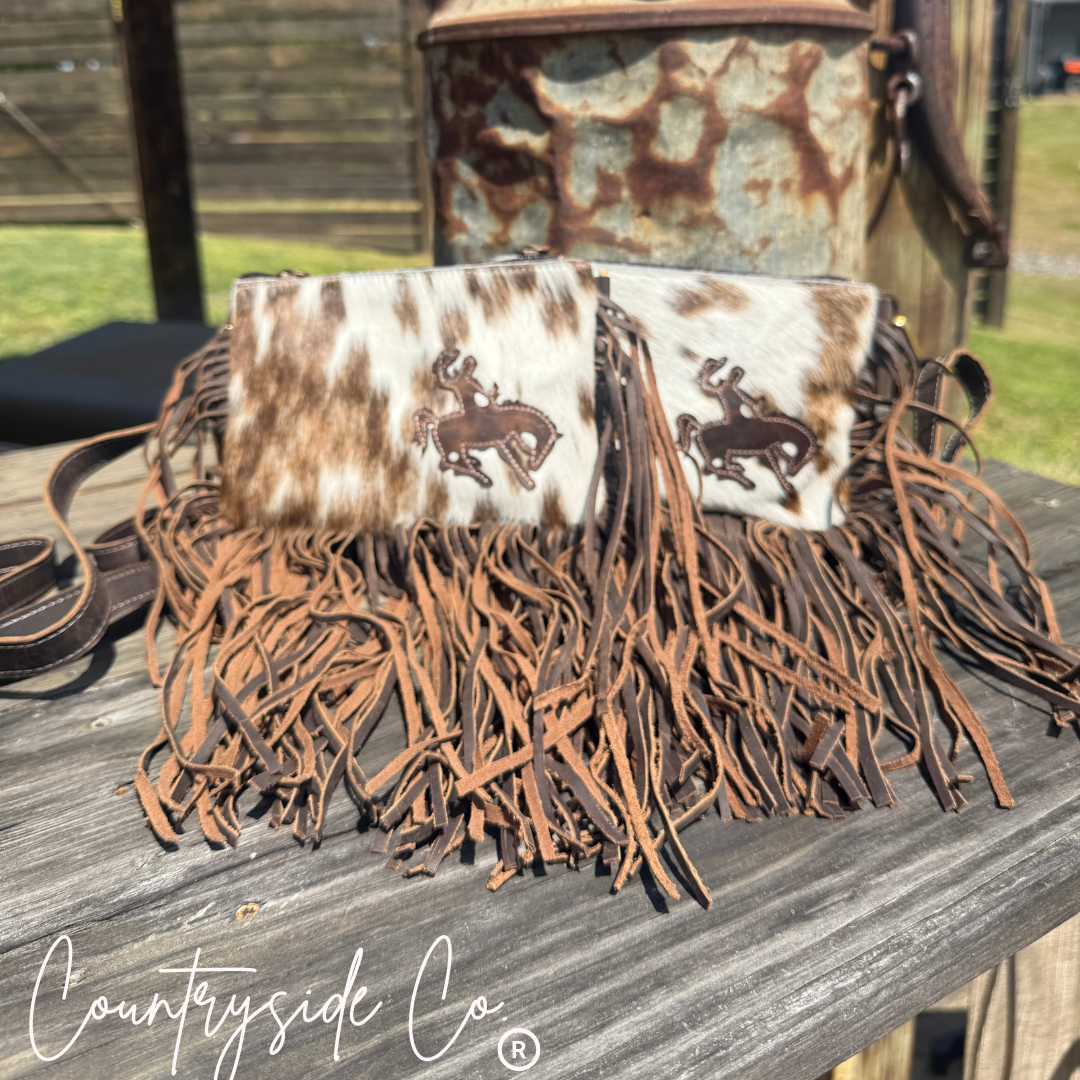 Cowboy Fringe Cowhide Handbag