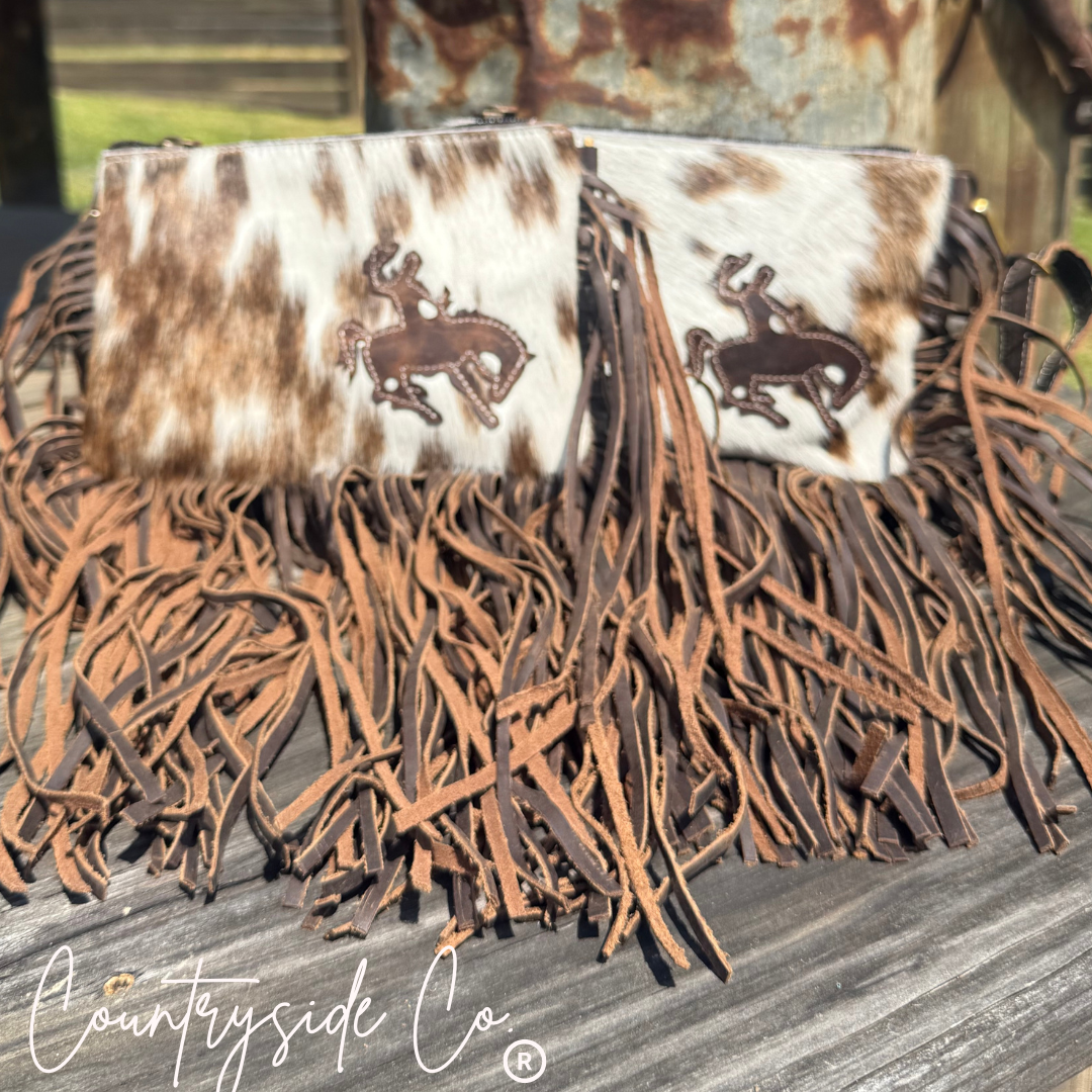 Cowboy Fringe Cowhide Handbag