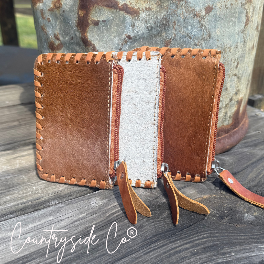 Tooled Leather Pouch, Bag Organizer