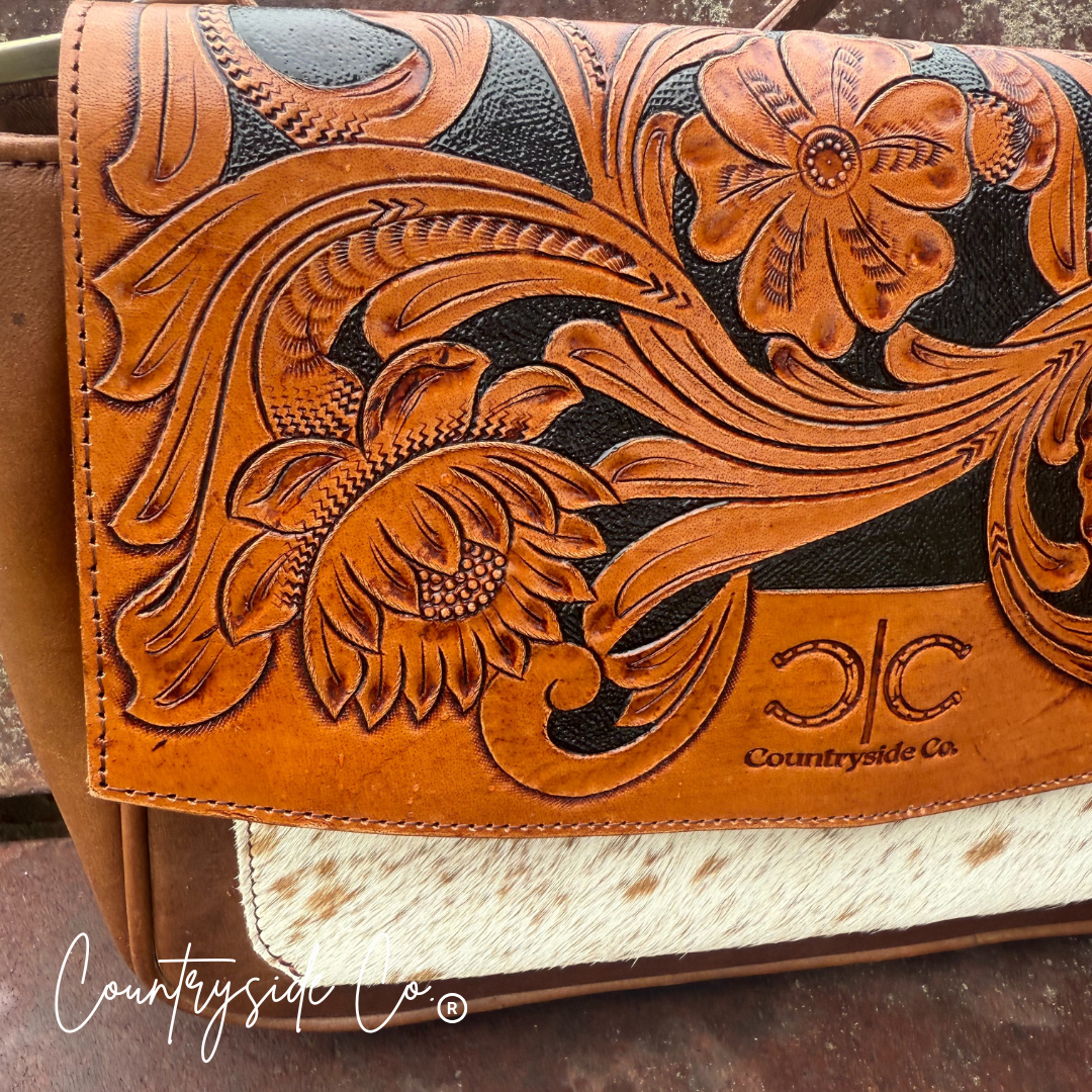 Grace Tooled Leather Purse
