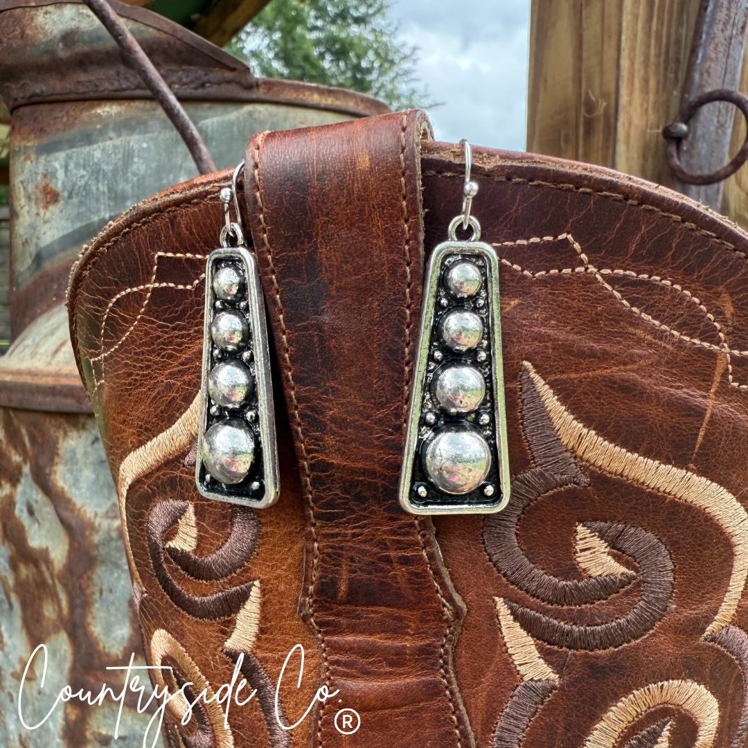 Silver Bubble Dangle Earrings