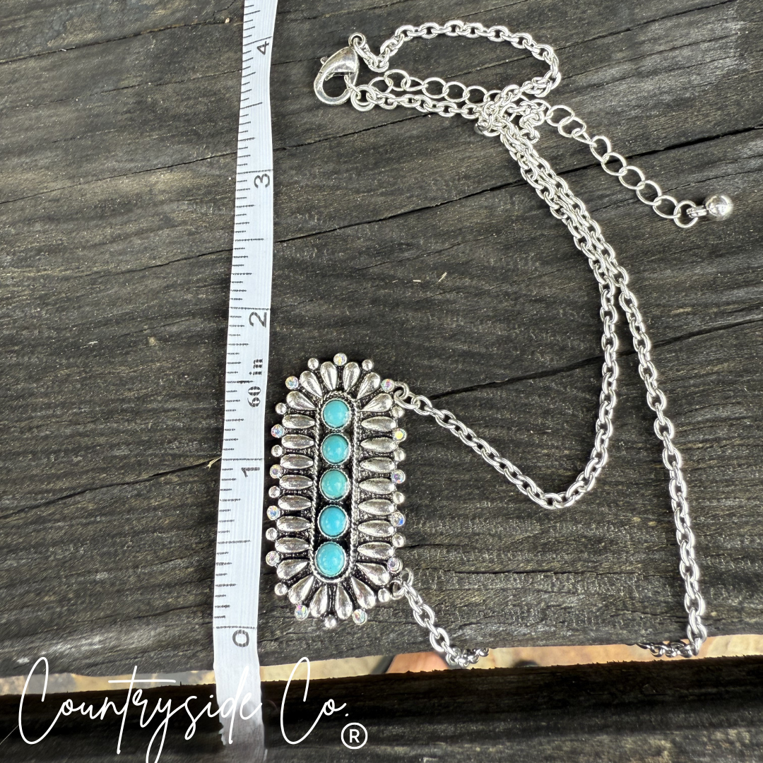 Tanya Necklace with Turquoise Accent