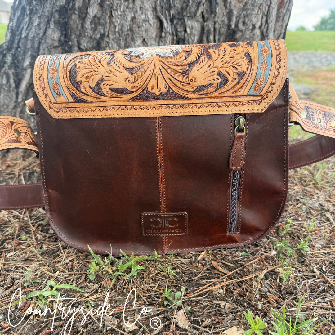 Stella Tooled Leather Concealed Carry Handbag by Countryside Co.