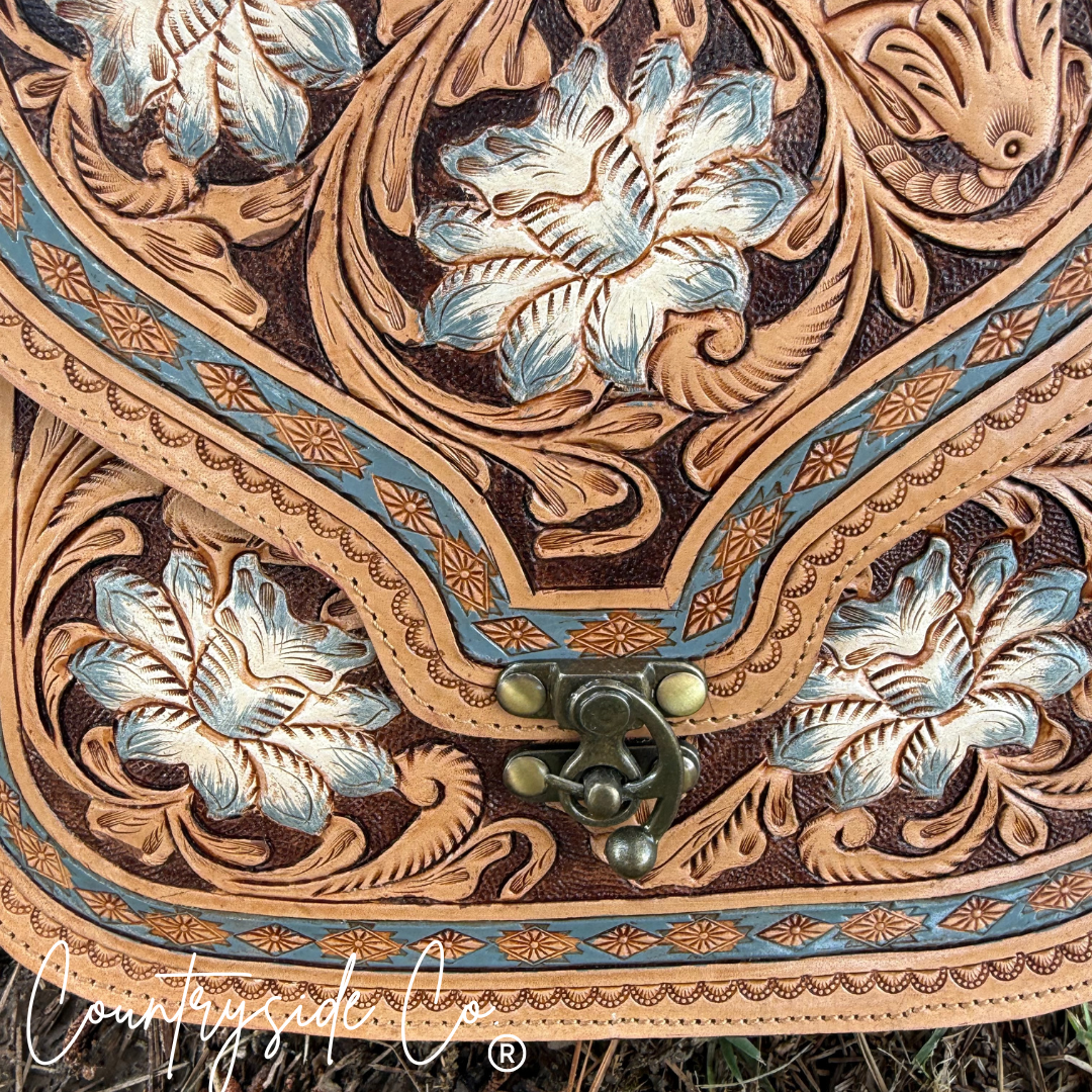 Stella Tooled Leather Concealed Carry Handbag by Countryside Co.