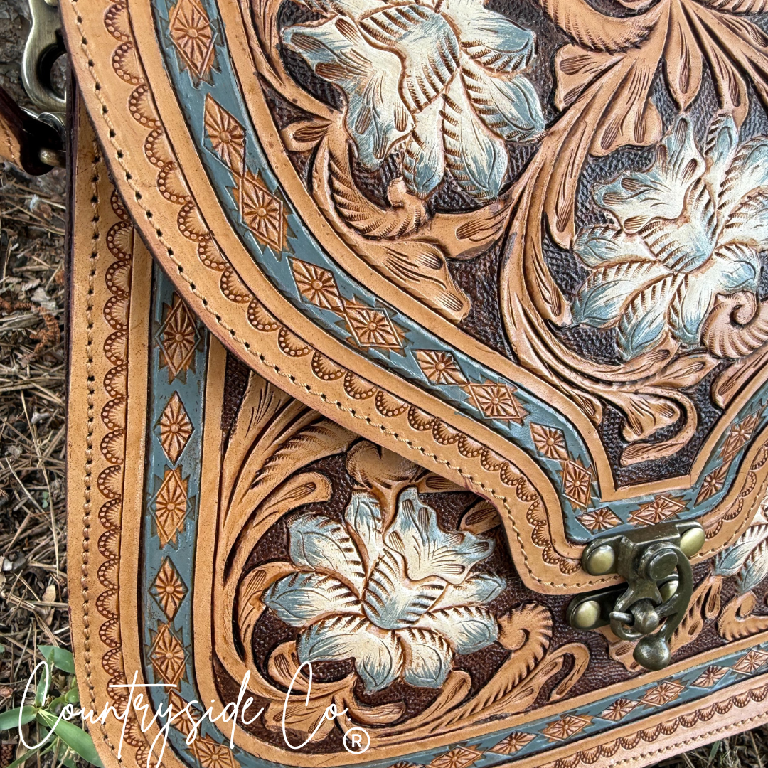 Stella Tooled Leather Concealed Carry Handbag by Countryside Co.