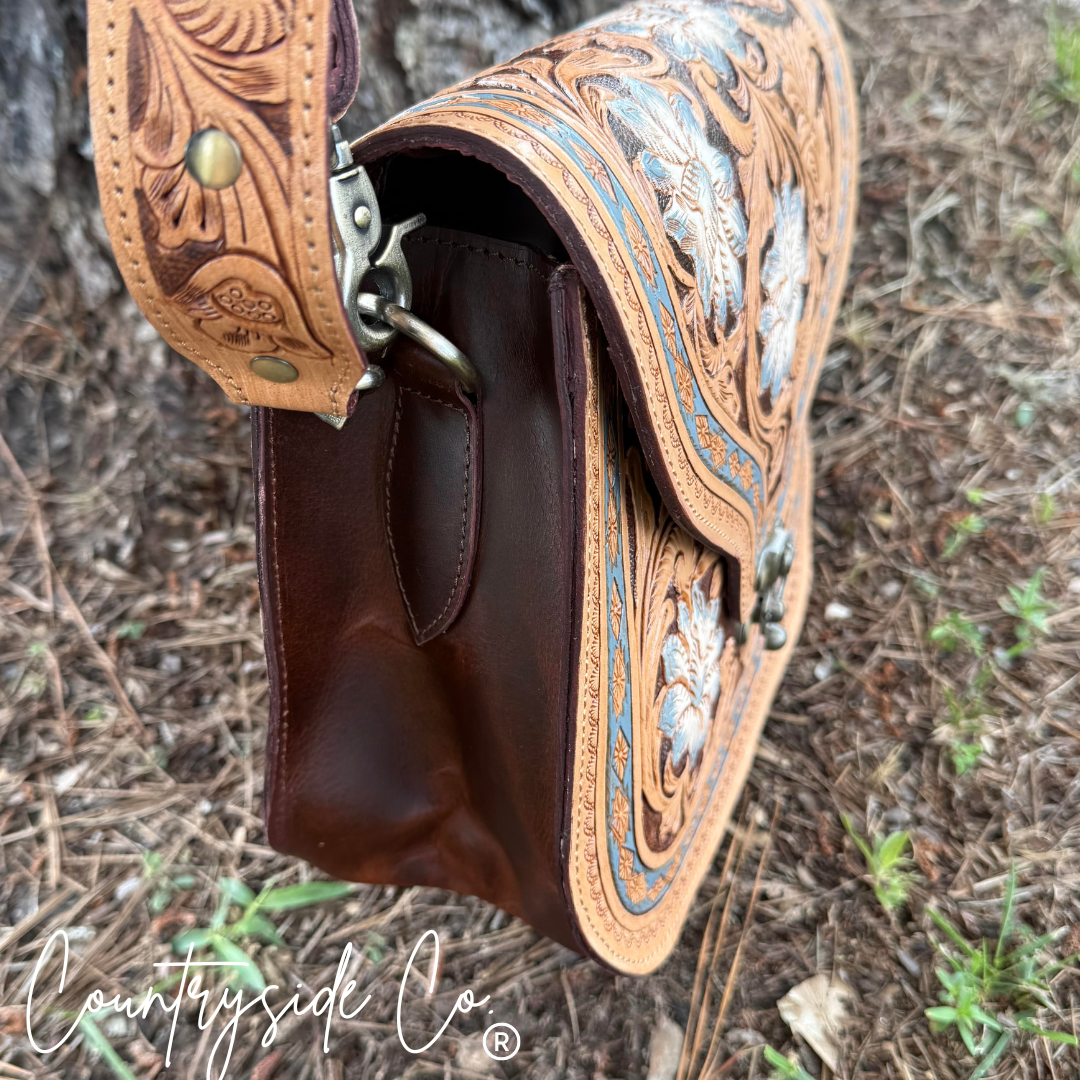 Stella Tooled Leather Concealed Carry Handbag by Countryside Co.