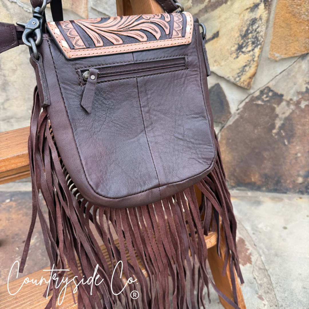 Prairie Sky Tooled Leather Purse