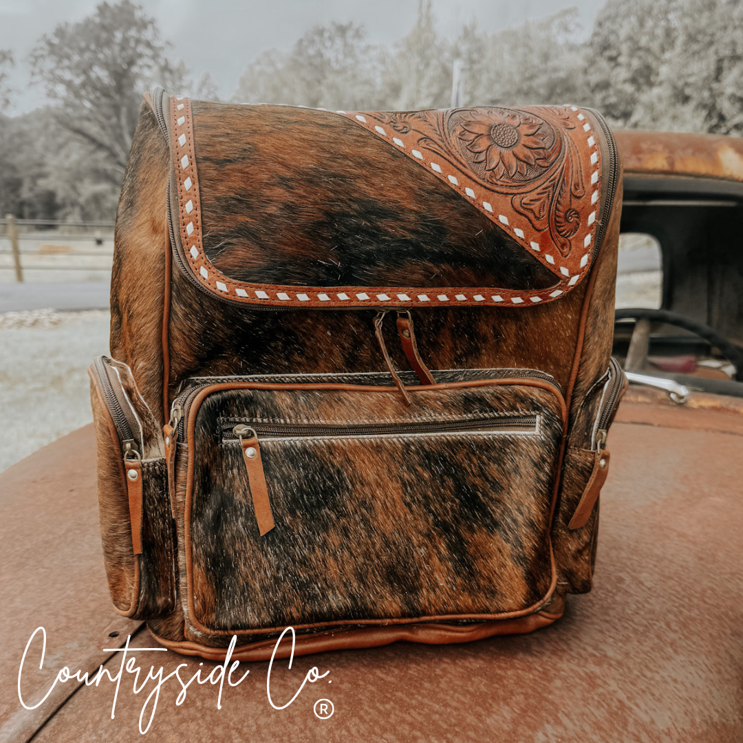 Mesa Cowhide Conceal Carry Backpack Laptop Bag by Countryside Co.