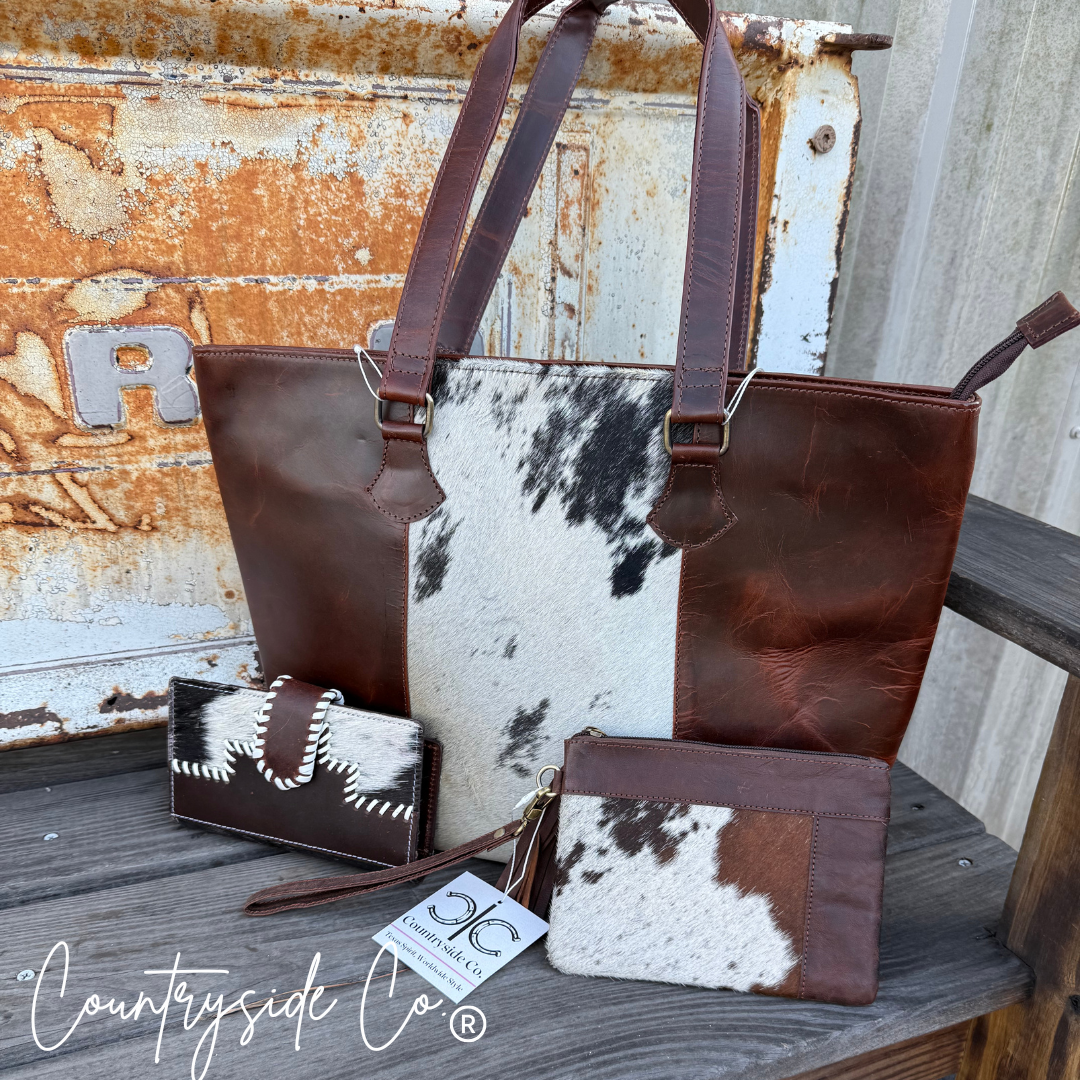 Jane Concealed Carry Leather Purse, Wallet and Wristlet BUNDLE