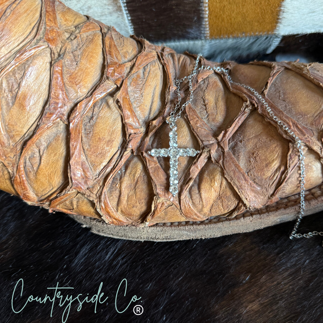 Rhinestone Cross Necklace