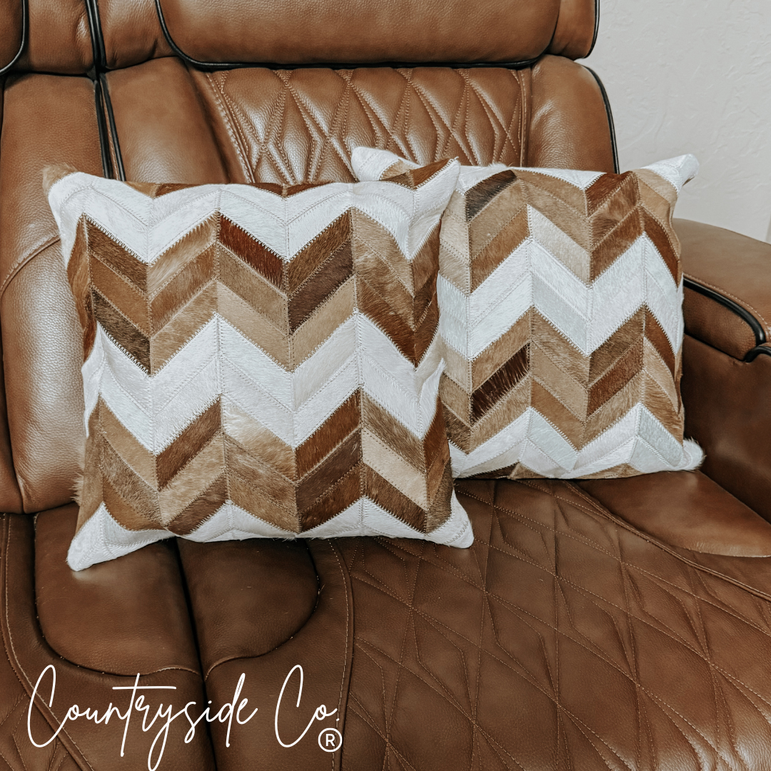 cowhide pillow