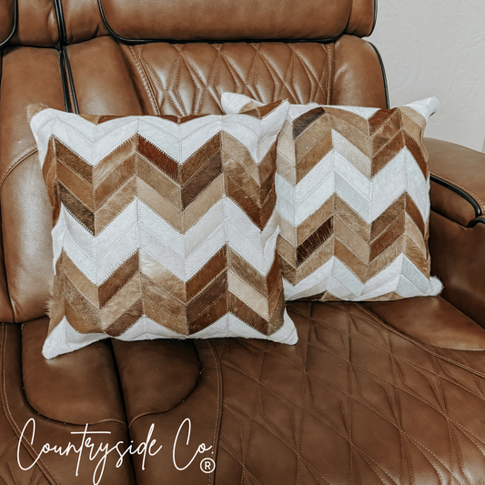 cowhide pillow
