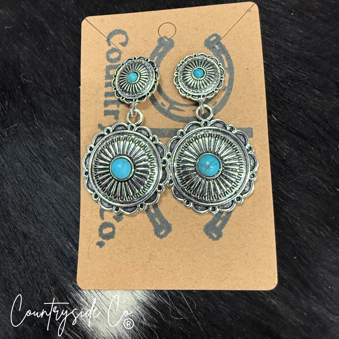 Concho Dangle Earrings