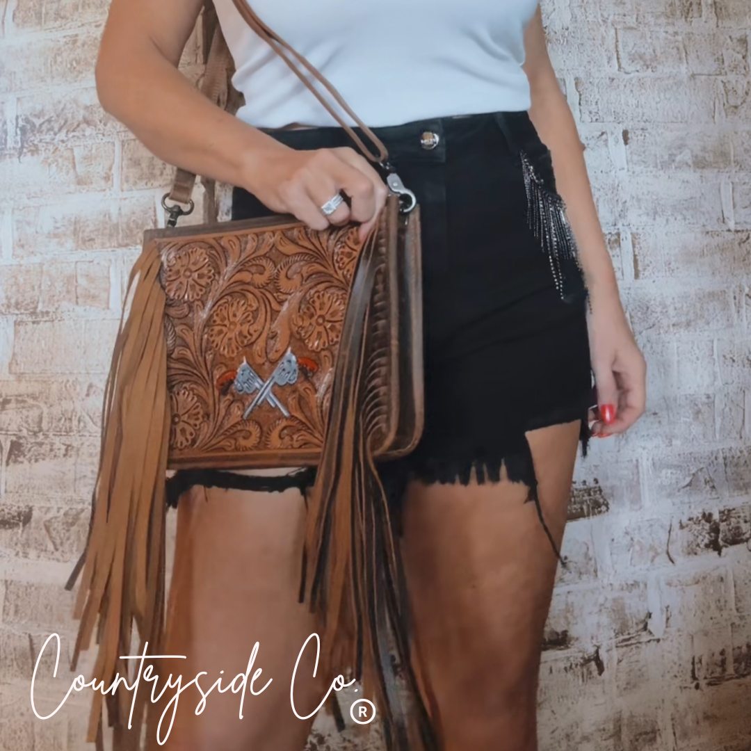 The Showdown Tooled Leather Purse