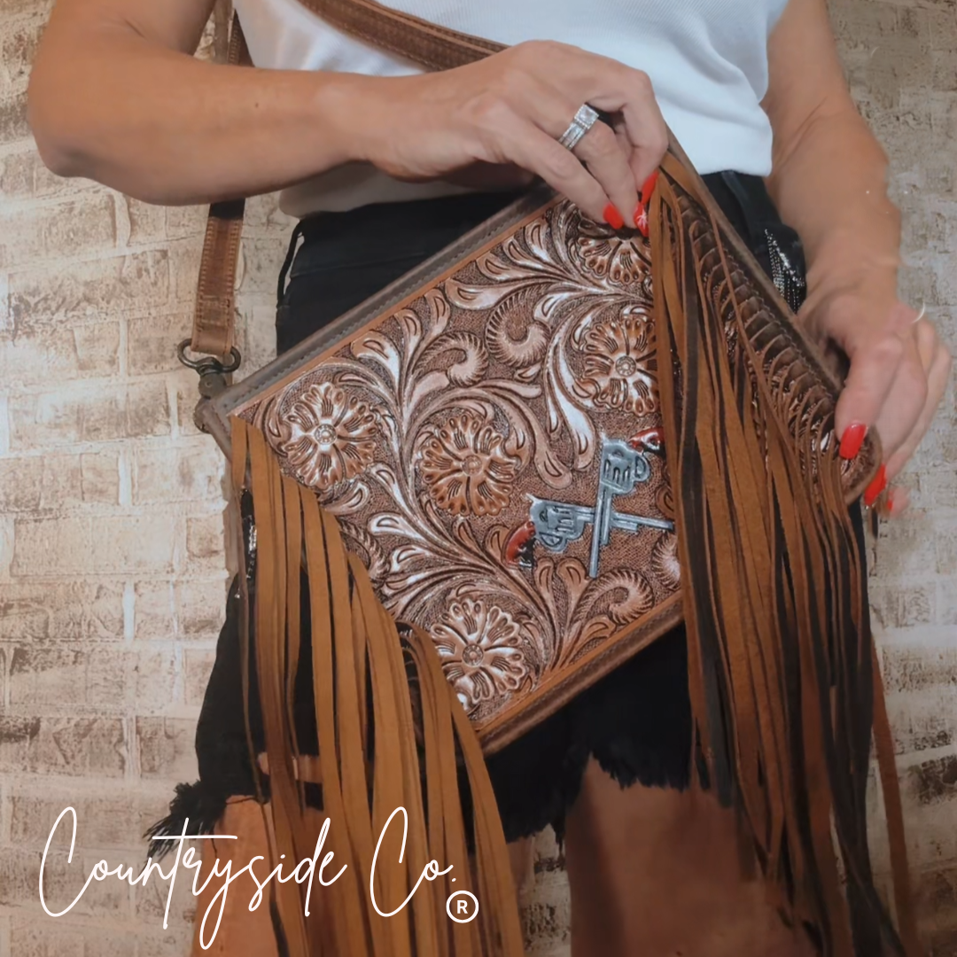 The Showdown Tooled Leather Purse