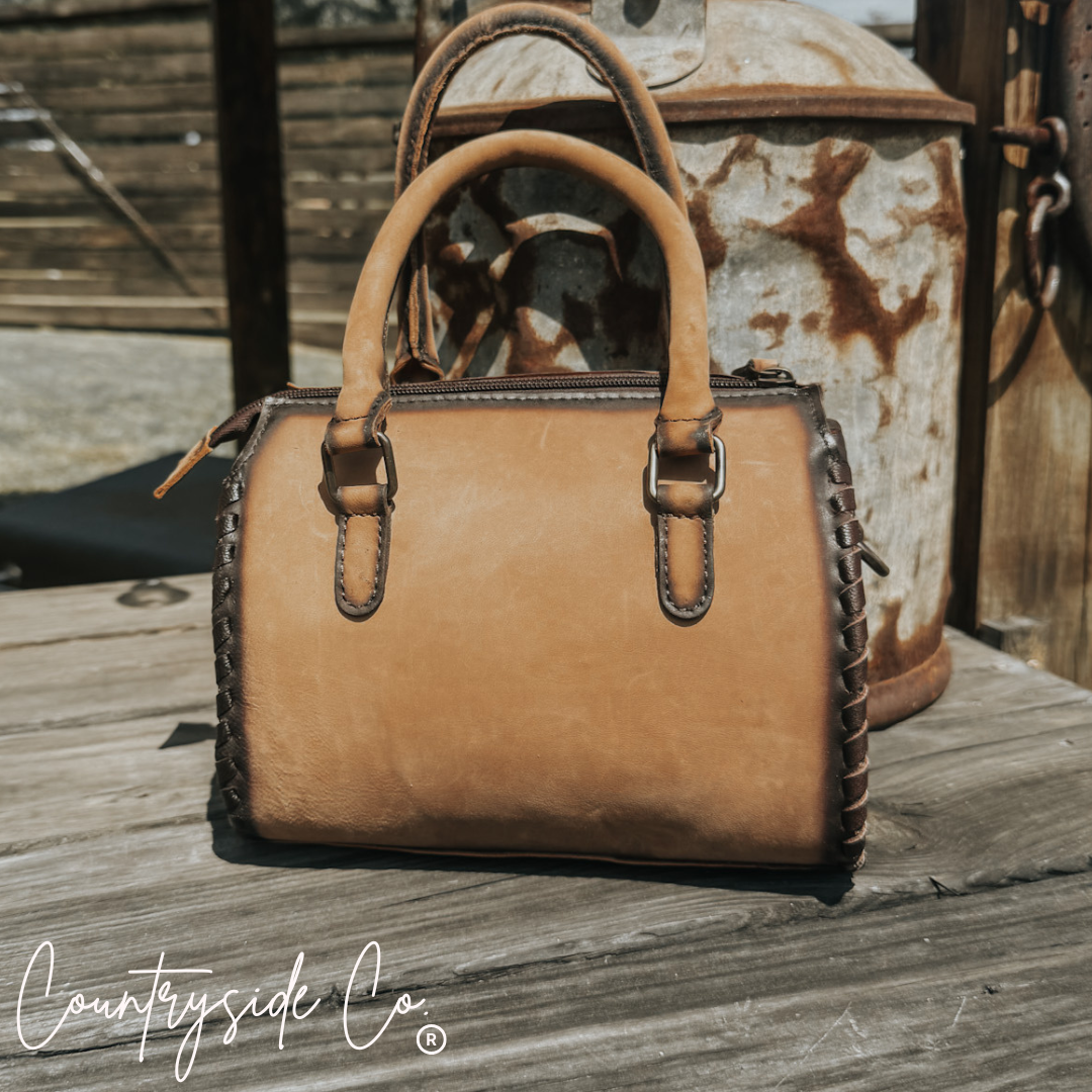 Bailey Leather Small Barrel Bag