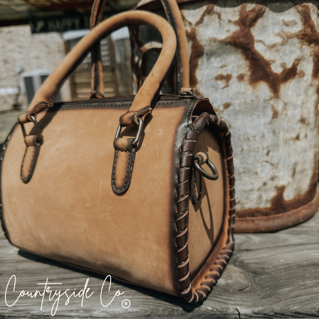 Bailey Leather Small Barrel Bag