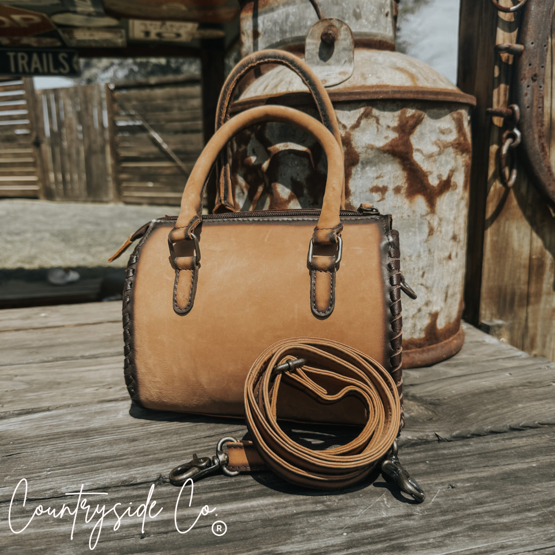 Bailey Leather Small Barrel Bag