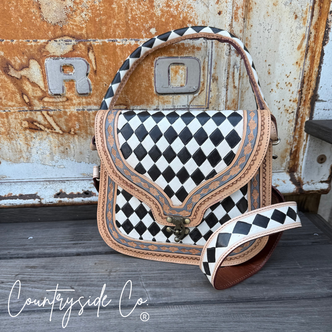 Zadie Tooled Leather Concealed Carry Handbag by Countryside Co.