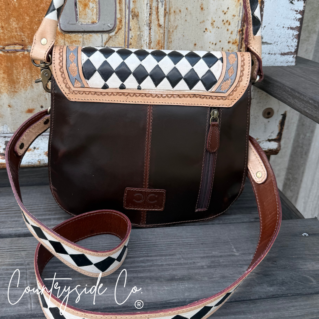 Zadie Tooled Leather Concealed Carry Handbag by Countryside Co.