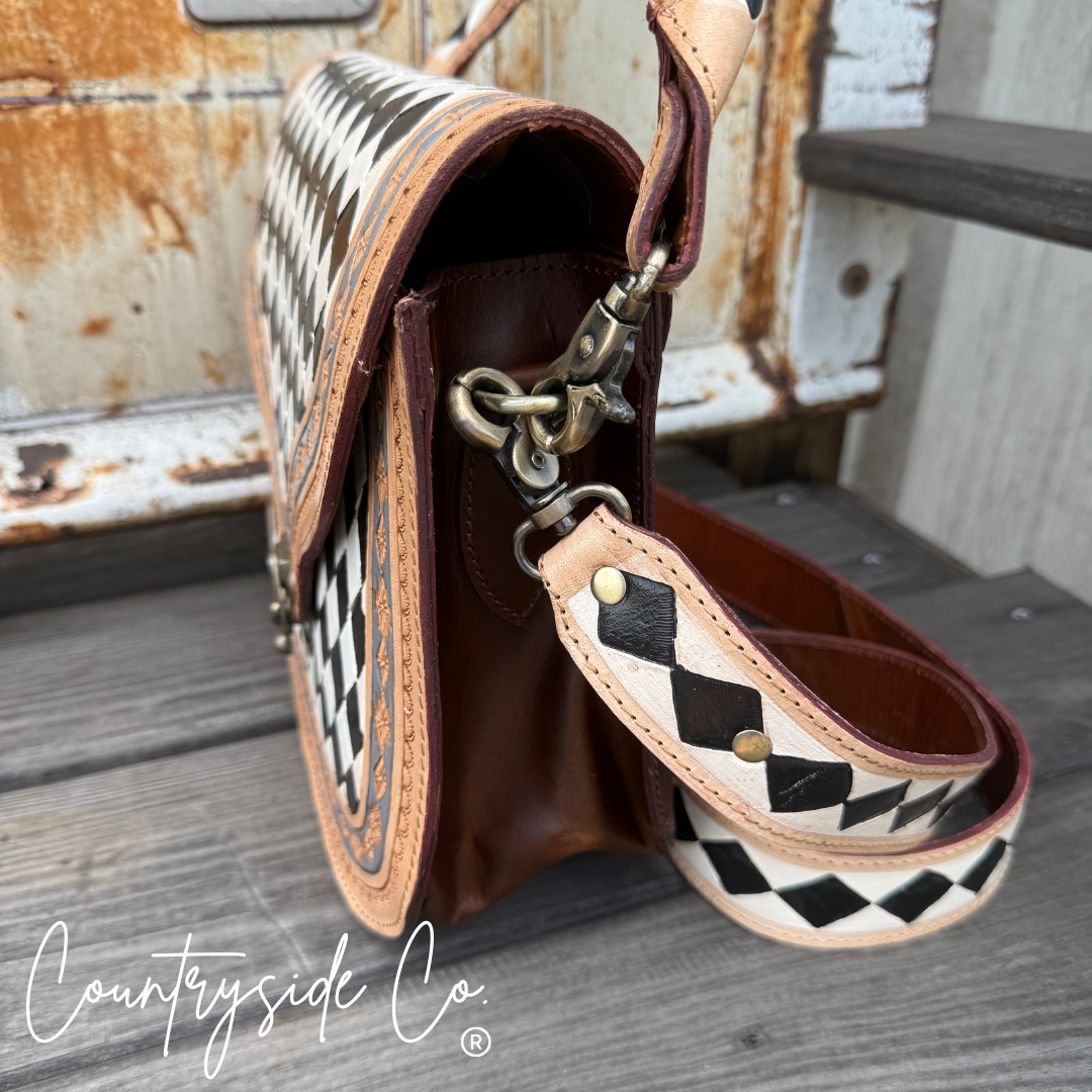 Zadie Tooled Leather Concealed Carry Handbag by Countryside Co.