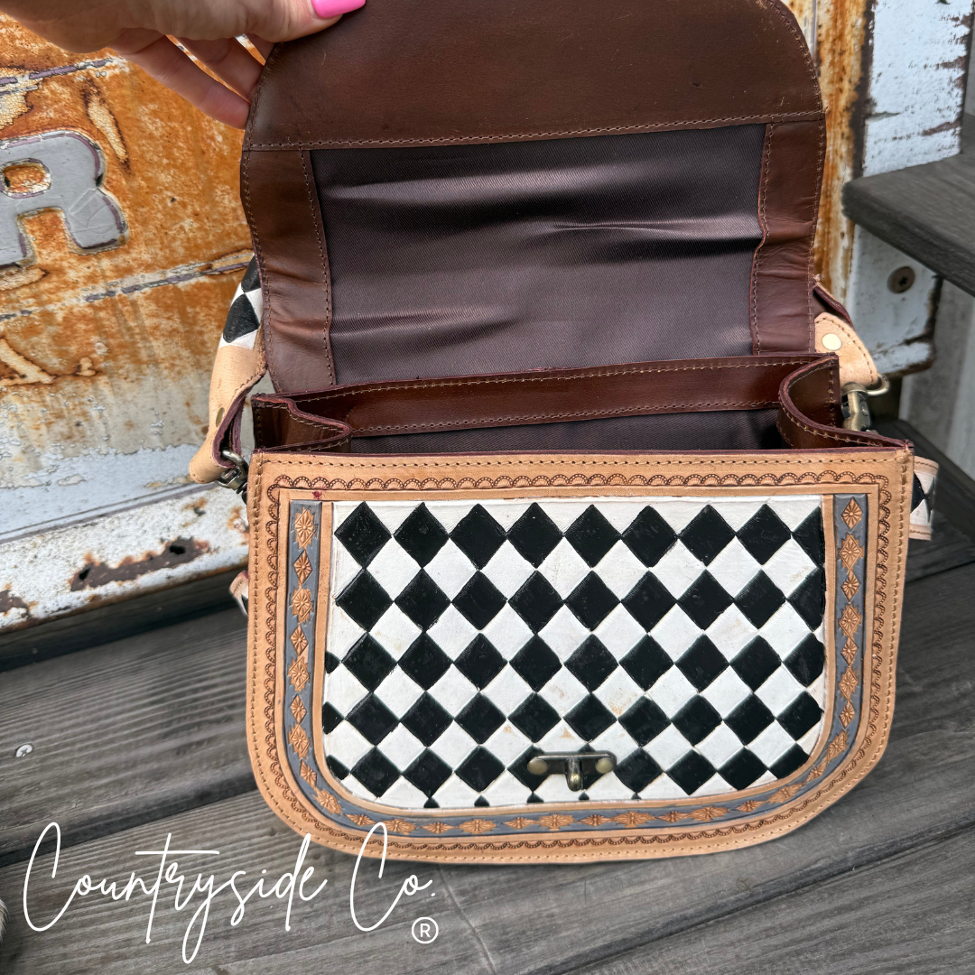 Zadie Tooled Leather Concealed Carry Handbag by Countryside Co.