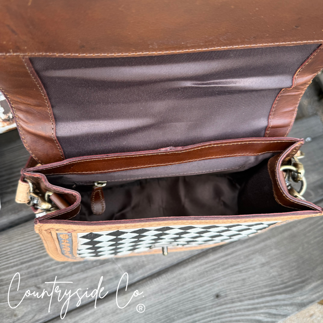 Zadie Tooled Leather Concealed Carry Handbag by Countryside Co.