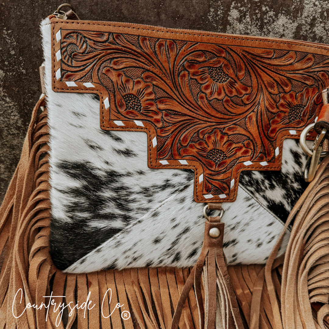 Fort Worth Cowhide Crossbody