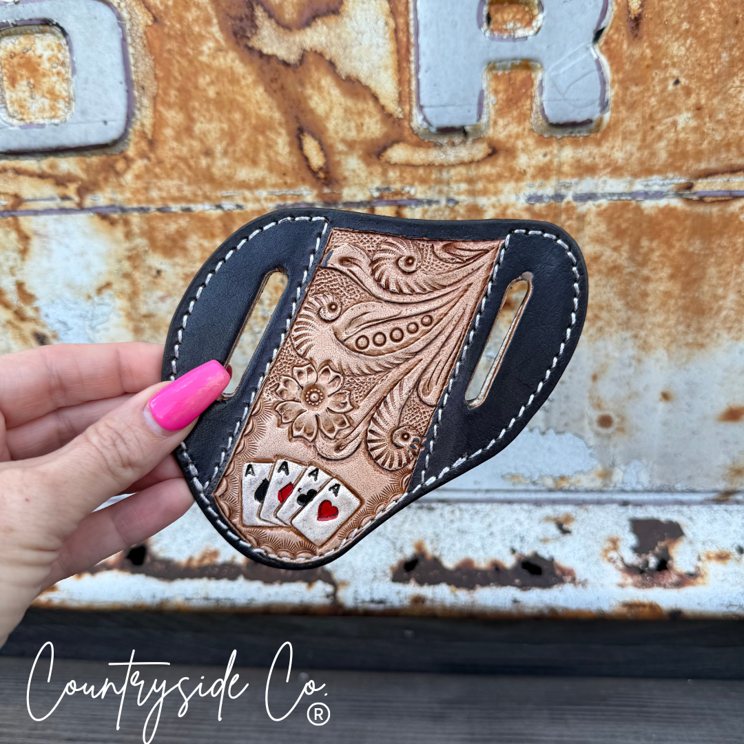Gambler Tooled Leather Knife Sheath – Countryside Co.