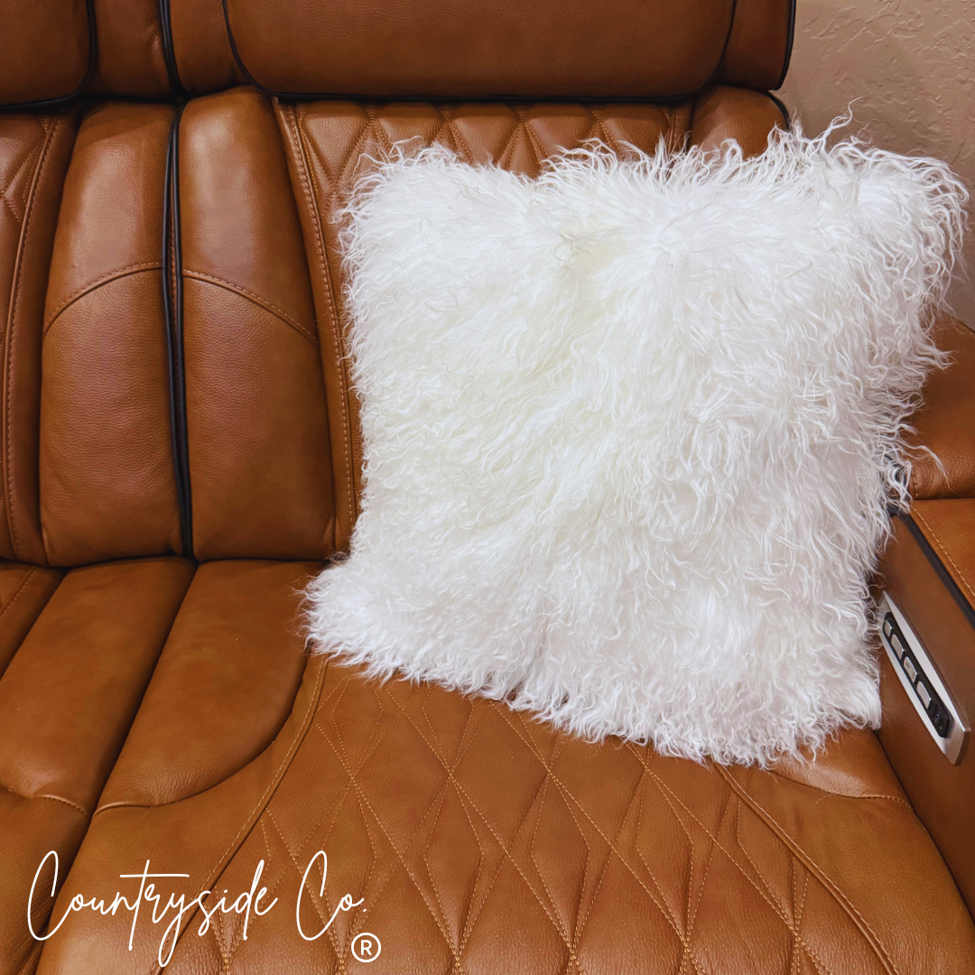 Mongolian Sheep Throw Pillow Cover