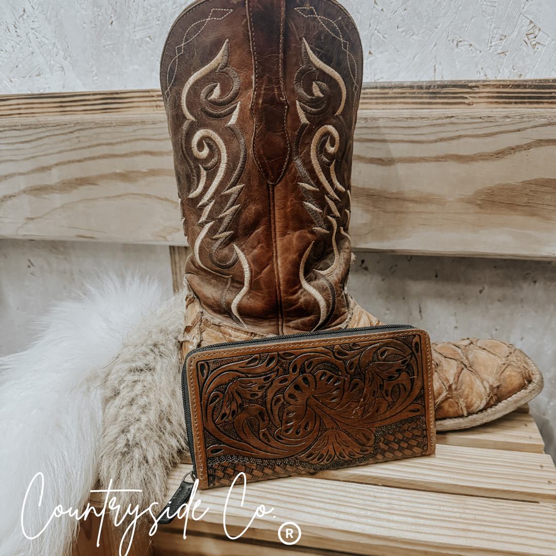 Boulder Tooled Leather Wallet