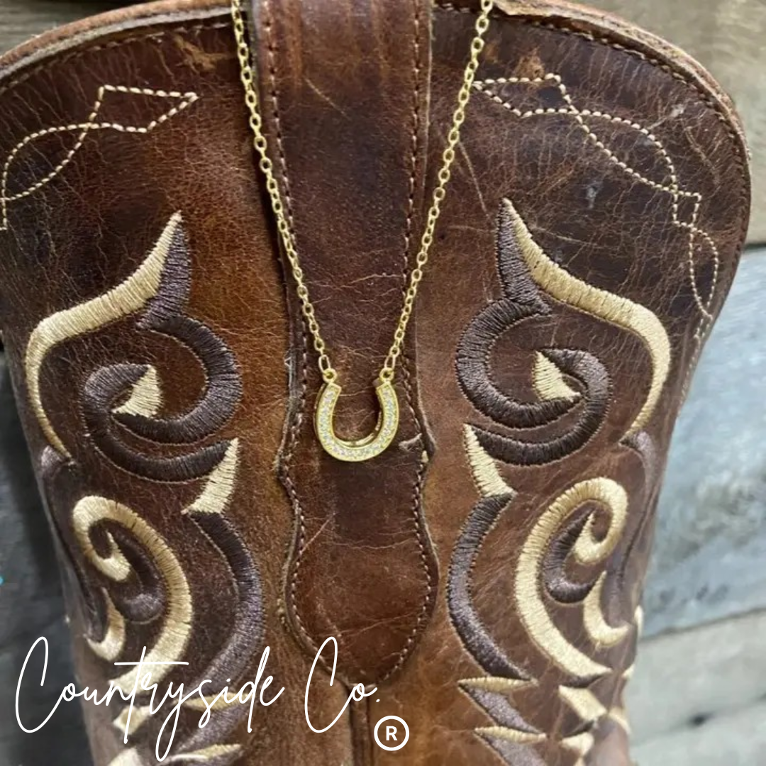 Horseshoe Necklace in Gold or Silver