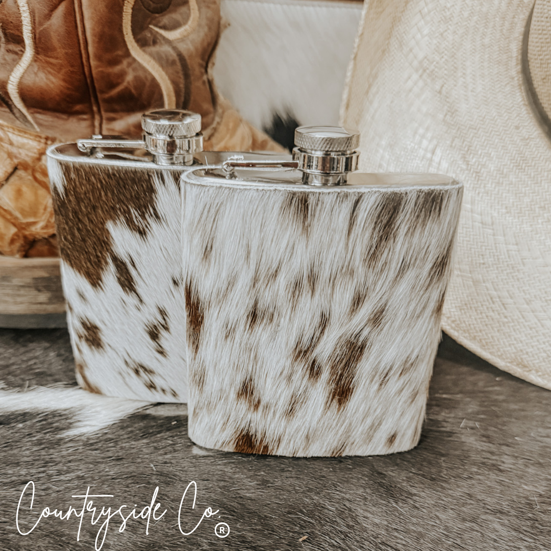 Carry Case, Flask and Cowhide Toiletry Bag BUNDLE