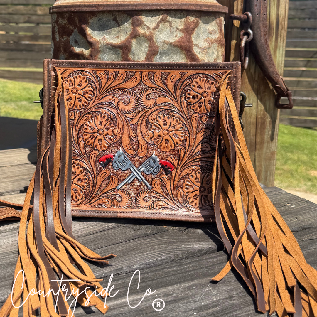 The Showdown Tooled Leather Purse
