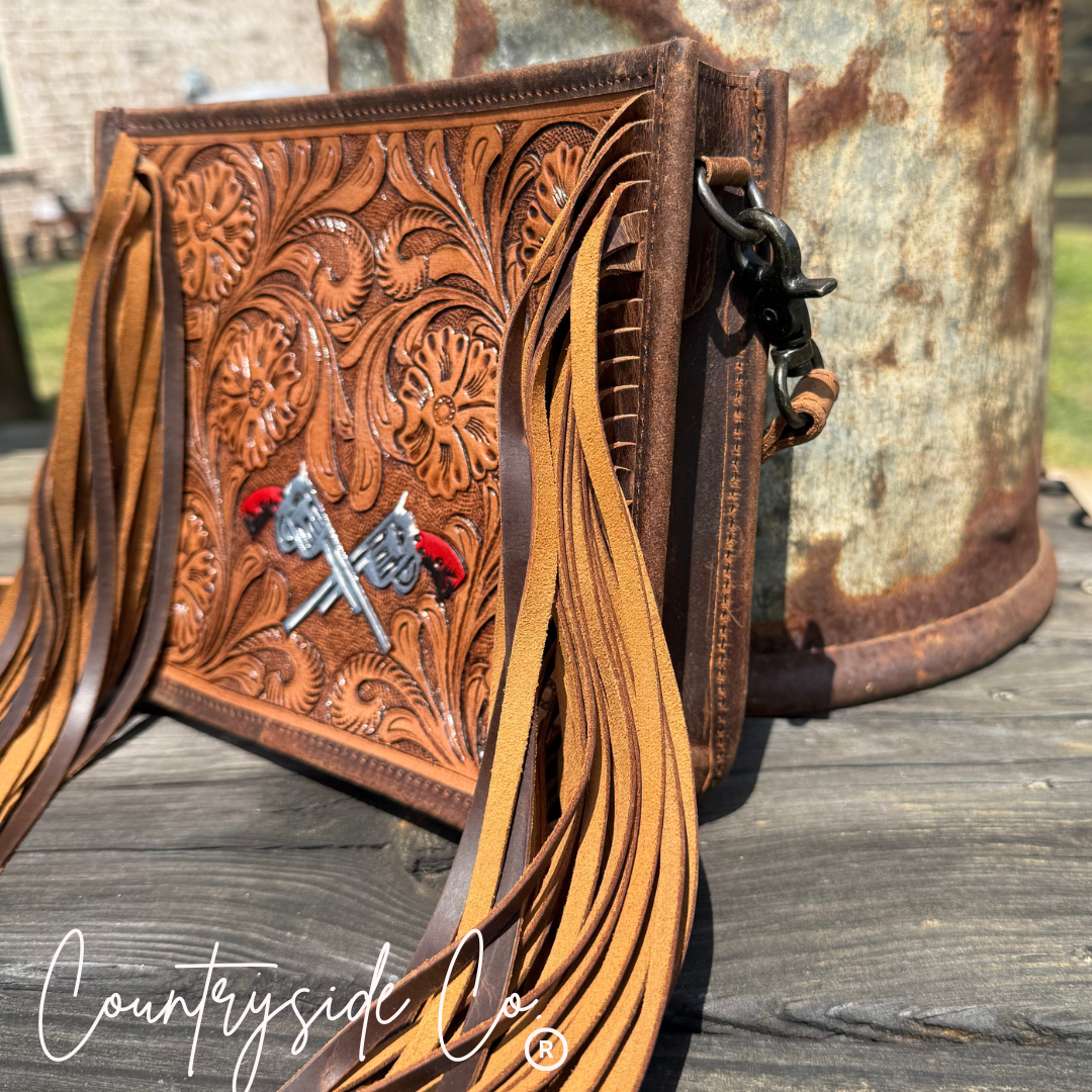 The Showdown Tooled Leather Purse