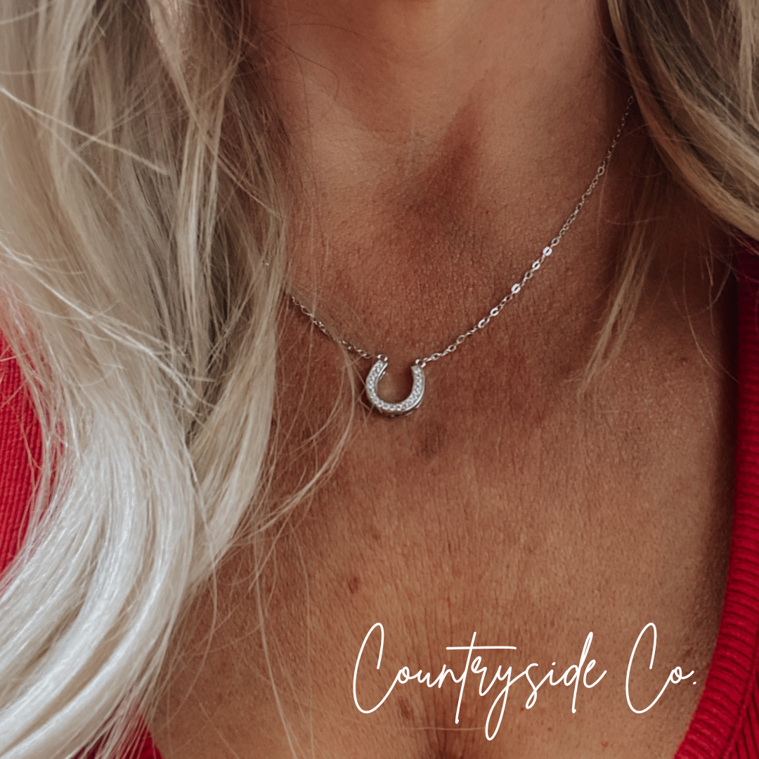 Horseshoe Necklace in Gold or Silver